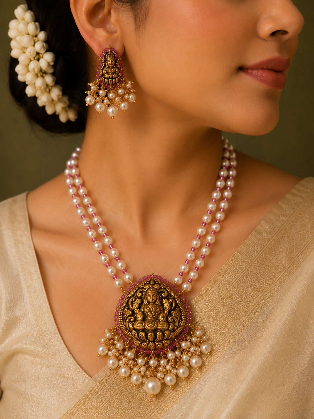 Manikya Mahalakshmi Haar Set