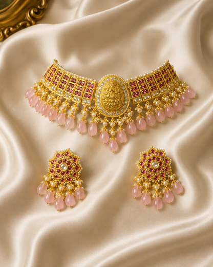 Padmaraga Rajsi Temple Choker Set