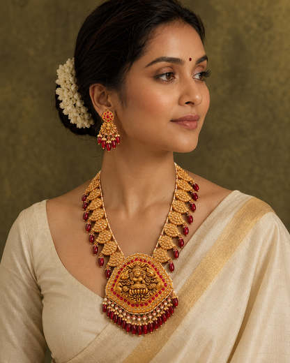 Mahalakshmi Manikya Vaibhav Haar Set