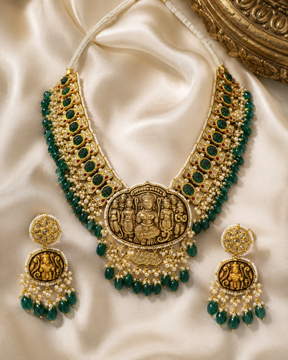 Shridevi Marakata Temple Haar Set