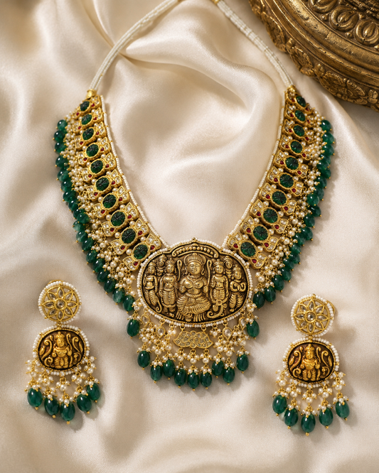 Shridevi Marakata Temple Haar Set