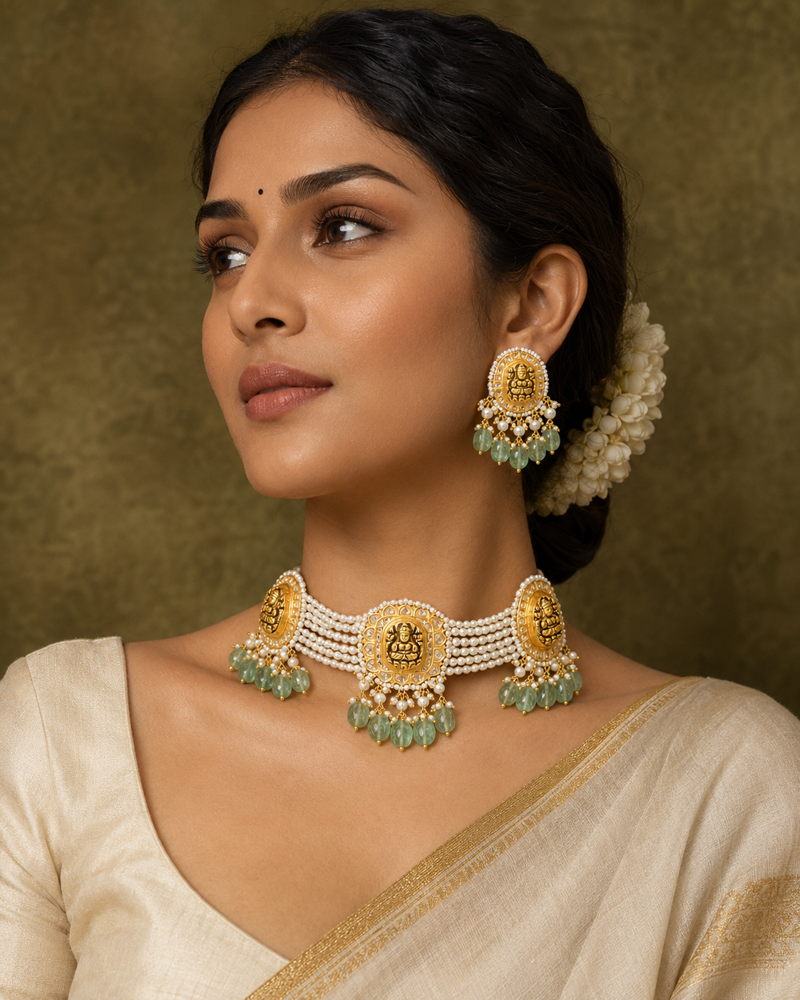 Muktalakshmi Haritmani Choker Set